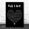 Baekhyun All I Got Black Heart Decorative Wall Art Gift Song Lyric Print