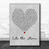 BANNERS Into the Storm Grey Heart Decorative Wall Art Gift Song Lyric Print