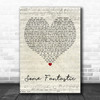 Barenaked Ladies Some Fantastic Script Heart Decorative Wall Art Gift Song Lyric Print