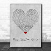 Basshunter Now Youre Gone Grey Heart Decorative Wall Art Gift Song Lyric Print