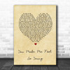 Frank Sinatra You Make Me Feel So Young Vintage Heart Song Lyric Music Wall Art Print