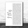 Bazzi I.F.L.Y. White Script Decorative Wall Art Gift Song Lyric Print