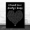 BeBe & CeCe Winans I Found Love (Cindys Song) Black Heart Song Lyric Print