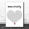 Bee Gees Immortality White Heart Decorative Wall Art Gift Song Lyric Print