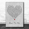 Bee Gees Run To Me Grey Heart Decorative Wall Art Gift Song Lyric Print