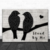 Ben E King Stand By Me Lovebirds Music Script Decorative Wall Art Gift Song Lyric Print