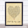 Rest Of My Life Bruno Mars Vintage Heart Song Lyric Music Wall Art Print