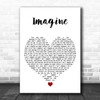 Ben Platt Imagine White Heart Decorative Wall Art Gift Song Lyric Print