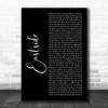 benny blanco, Halsey & Khalid Eastside Black Script Decorative Wall Art Gift Song Lyric Print
