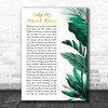 Berlin Take My Breath Away Gold Green Botanical Leaves Side Script Gift Song Lyric Print