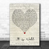 Bethel Music It Is Well Script Heart Decorative Wall Art Gift Song Lyric Print