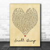 Small Bump Ed Sheeran Vintage Heart Song Lyric Music Wall Art Print