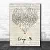 Biffy Clyro Drop It Script Heart Decorative Wall Art Gift Song Lyric Print