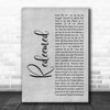 Big Daddy Weave Redeemed Grey Rustic Script Decorative Wall Art Gift Song Lyric Print