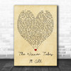 The Winner Takes It All ABBA Vintage Heart Song Lyric Music Wall Art Print