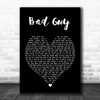 Billie Eilish Bad Guy Black Heart Decorative Wall Art Gift Song Lyric Print