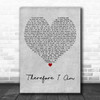 Billie Eilish Therefore I Am Grey Heart Decorative Wall Art Gift Song Lyric Print