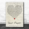 Billie Eilish Your Power Script Heart Decorative Wall Art Gift Song Lyric Print