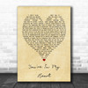 You're In My Heart Rod Stewart Vintage Heart Song Lyric Music Wall Art Print