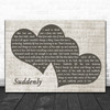 Billy Ocean Suddenly Landscape Music Script Two Hearts Decorative Gift Song Lyric Print