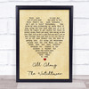 All Along The Watchtower Bob Dylan Vintage Heart Song Lyric Music Wall Art Print