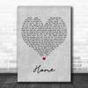 Blake Shelton Home Grey Heart Decorative Wall Art Gift Song Lyric Print