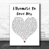 Blane Howard Promise To Love Her White Heart Decorative Wall Art Gift Song Lyric Print