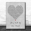 Blink-182 She's Out Of Her Mind Grey Heart Decorative Wall Art Gift Song Lyric Print