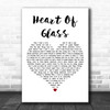 Blondie Heart Of Glass White Heart Decorative Wall Art Gift Song Lyric Print