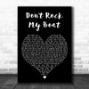 Bob Marley & The Wailers Dont Rock My Boat Black Heart Decorative Wall Art Gift Song Lyric Print