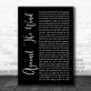 Bob Seger Against The Wind Black Script Decorative Wall Art Gift Song Lyric Print