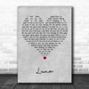 Bombay Bicycle Club Luna Grey Heart Decorative Wall Art Gift Song Lyric Print