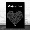 Bon Jovi Story of Love Black Heart Decorative Wall Art Gift Song Lyric Print