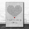 Boris Gardiner I Want To Wake Up With You Grey Heart Decorative Wall Art Gift Song Lyric Print