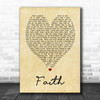 George Michael Faith Vintage Heart Song Lyric Music Wall Art Print