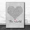Brad Paisley The World Grey Heart Decorative Wall Art Gift Song Lyric Print