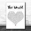 Brad Paisley The World White Heart Decorative Wall Art Gift Song Lyric Print