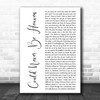 Brand New Could Never Be Heaven White Script Decorative Wall Art Gift Song Lyric Print