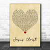 Brand New Jesus Christ Vintage Heart Decorative Wall Art Gift Song Lyric Print