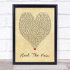 George Michael Heal The Pain Vintage Heart Song Lyric Music Wall Art Print