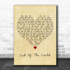 Brenda Lee End Of The World Vintage Heart Decorative Wall Art Gift Song Lyric Print