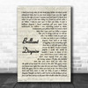 Bruce Springsteen Brilliant Disguise Vintage Script Decorative Wall Art Gift Song Lyric Print