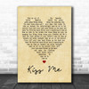 Sixpence None The Richer Kiss Me Vintage Heart Song Lyric Music Wall Art Print