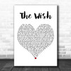 Bruce Springsteen The Wish White Heart Decorative Wall Art Gift Song Lyric Print