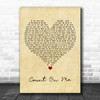 Bruno Mars Count On Me Vintage Heart Decorative Wall Art Gift Song Lyric Print