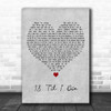 Bryan Adams 18 Til I Die Grey Heart Decorative Wall Art Gift Song Lyric Print