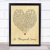 A Thousand Years Christina Perri Vintage Heart Song Lyric Music Wall Art Print