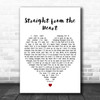 Bryan Adams Straight From The Heart White Heart Decorative Wall Art Gift Song Lyric Print