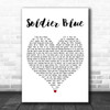 Buffy Sainte-Marie Soldier Blue White Heart Decorative Wall Art Gift Song Lyric Print