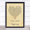 Al Green Love And Happiness Vintage Heart Song Lyric Music Wall Art Print